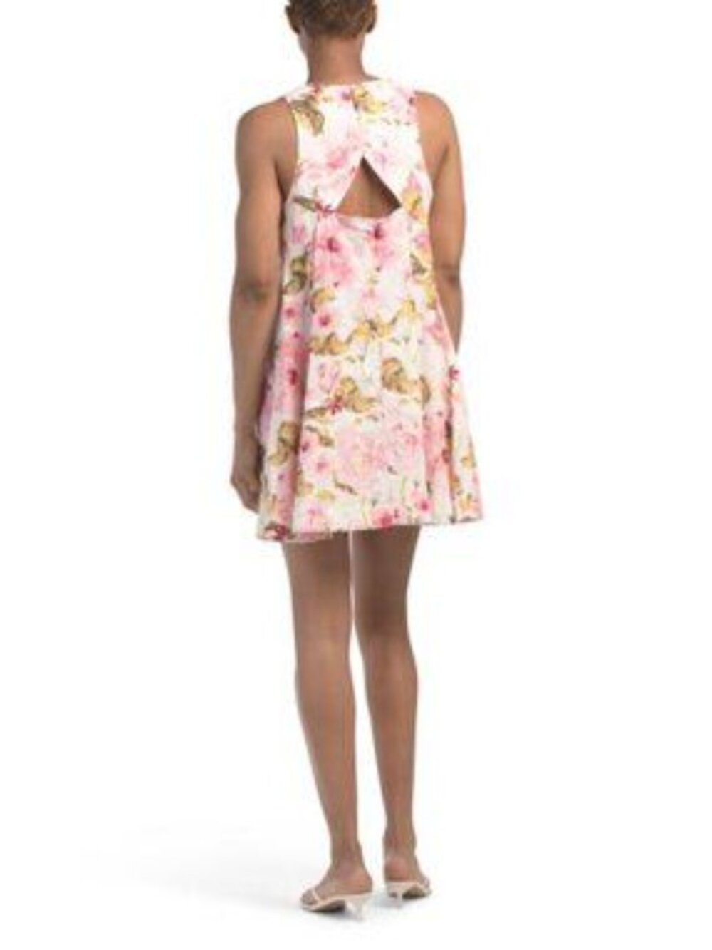 FAMOUS BRAND Linen Blend Mini Swing Dress - Picture 2 of 5